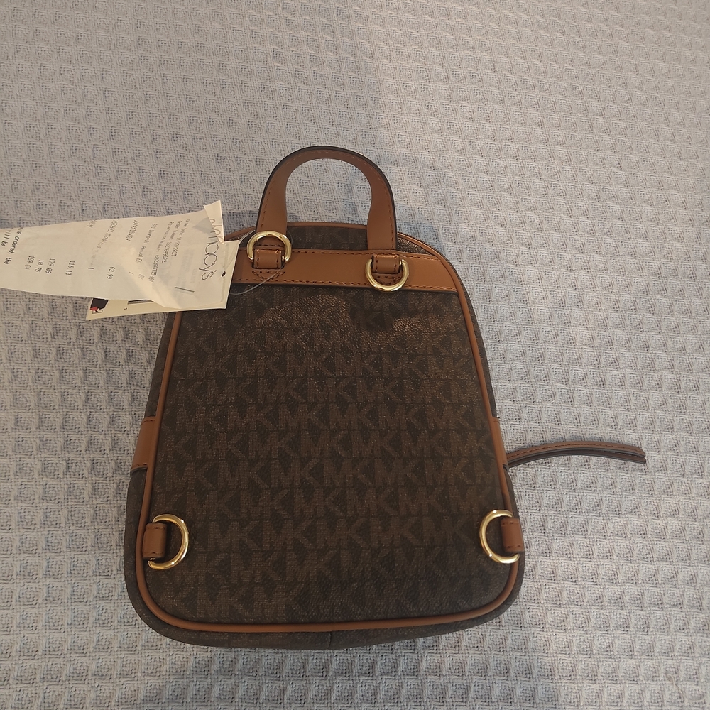 Brown Designer Women's Backpack - Picture 3 of 4